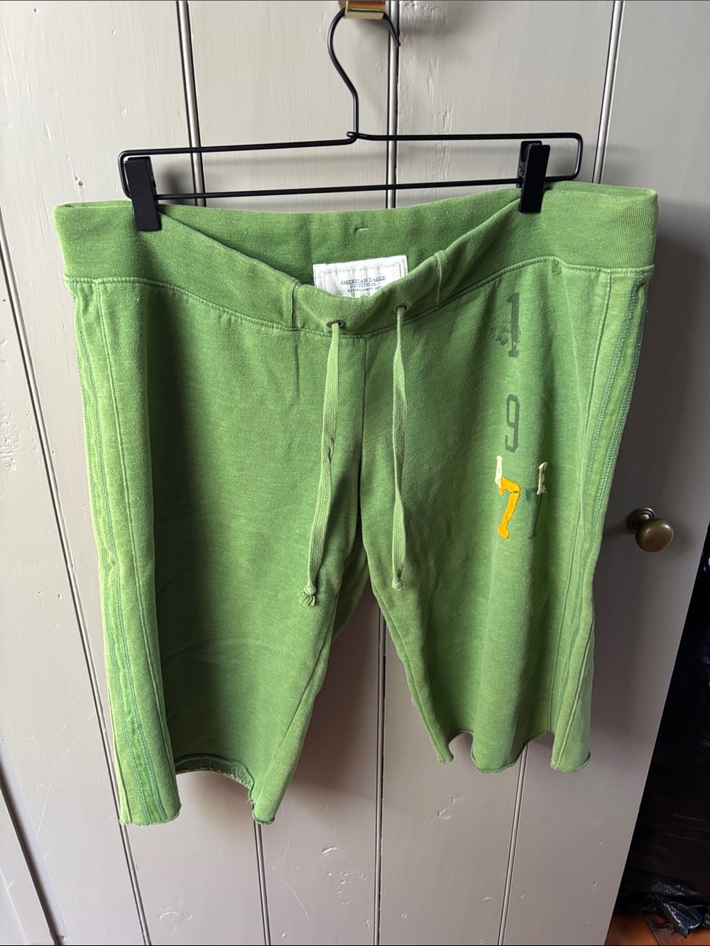 American Eagle Outfitters Olive Green Athletic Drawstring Shorts